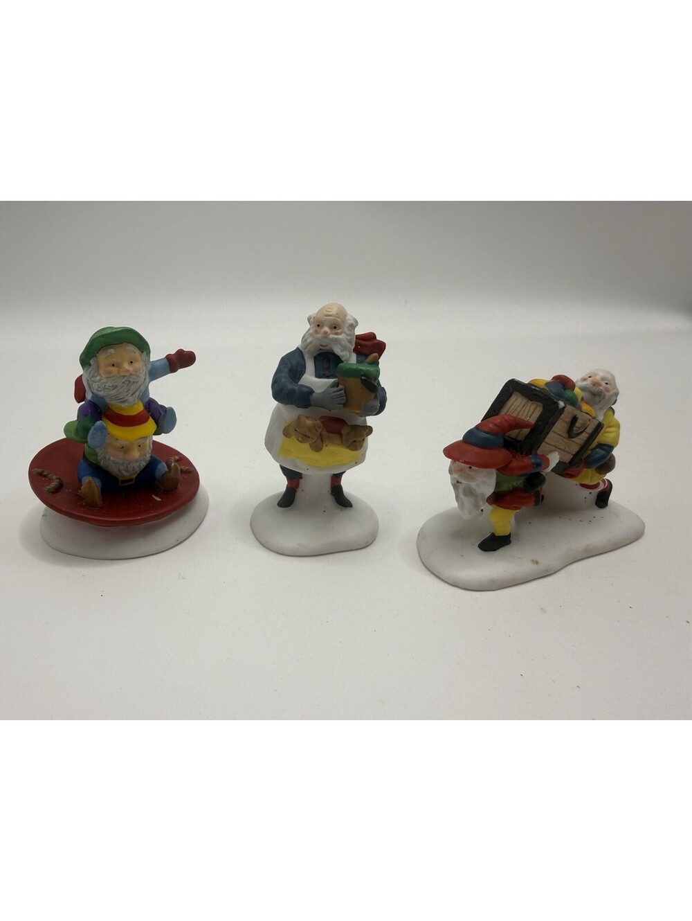 Department 56 SANTA CLAUS TOYMAKER ELVES Set of 3 Heritage Village Figurine See